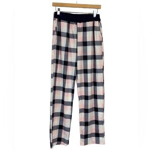 Menore Blue Pink Buffalo Plaid Pajama Pants For Women - Large